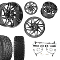 3 inch Bundle w/ 20x10 Black Milled Wheels - 33in Hercules RT1 Tires - 4wd