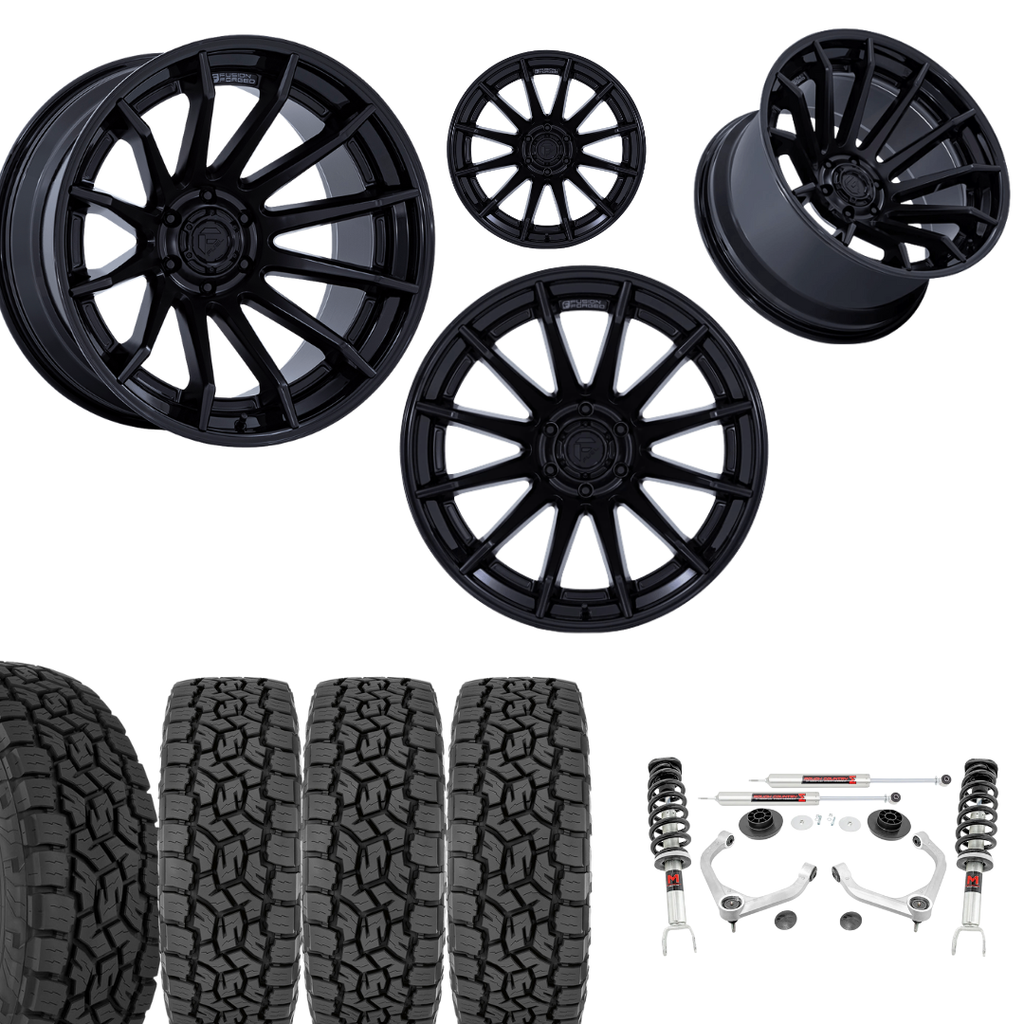 3.5 Inch Lift M1 Bundle w/ 22x10 Black Out Wheels & 33in Toyo AT3 Tires - 2wd/4wd