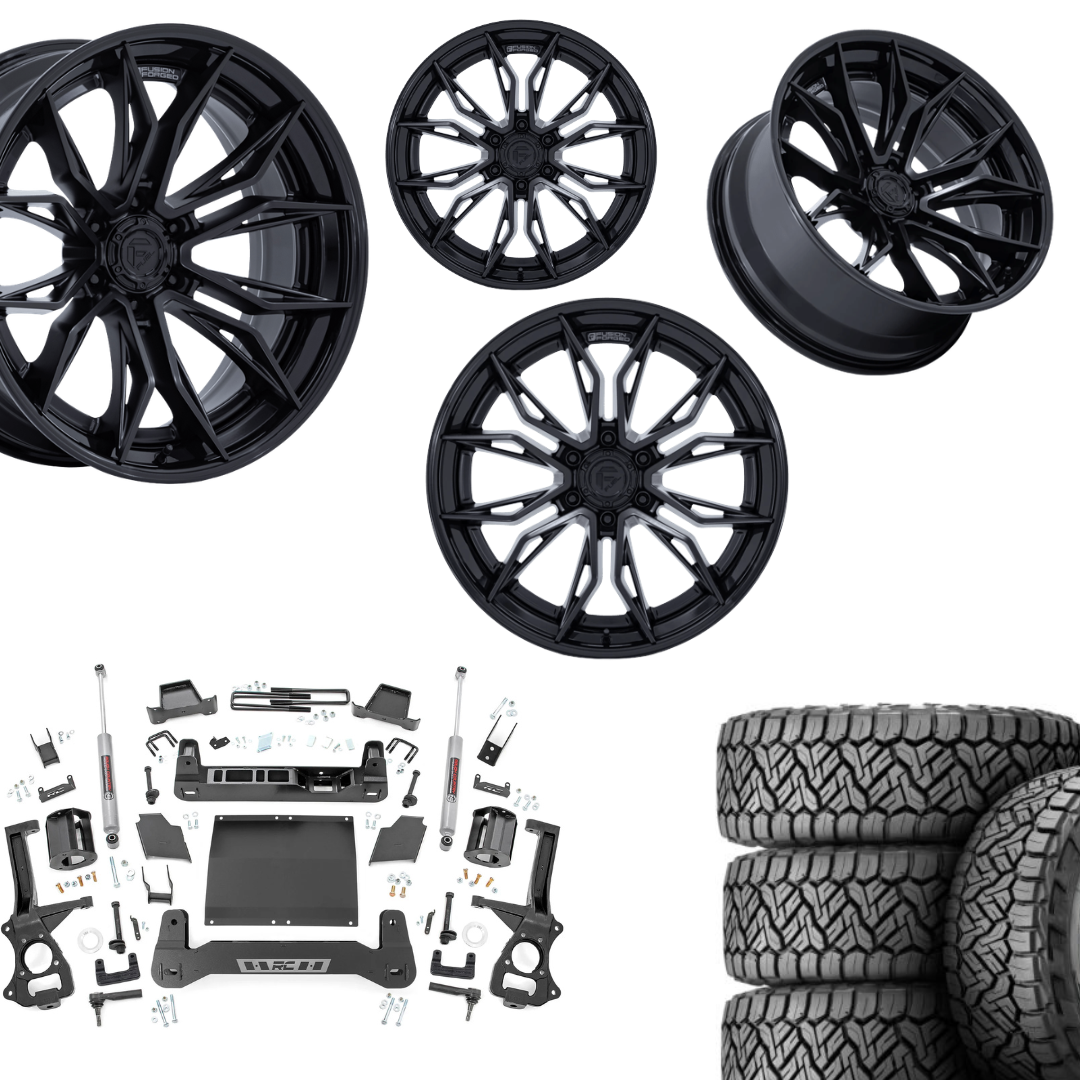 6 inch Bundle w/ 20x10 Black Out Wheels and 35in Nitto Recon Grapplers - 4wd -  2.7 & 3.0 Engine