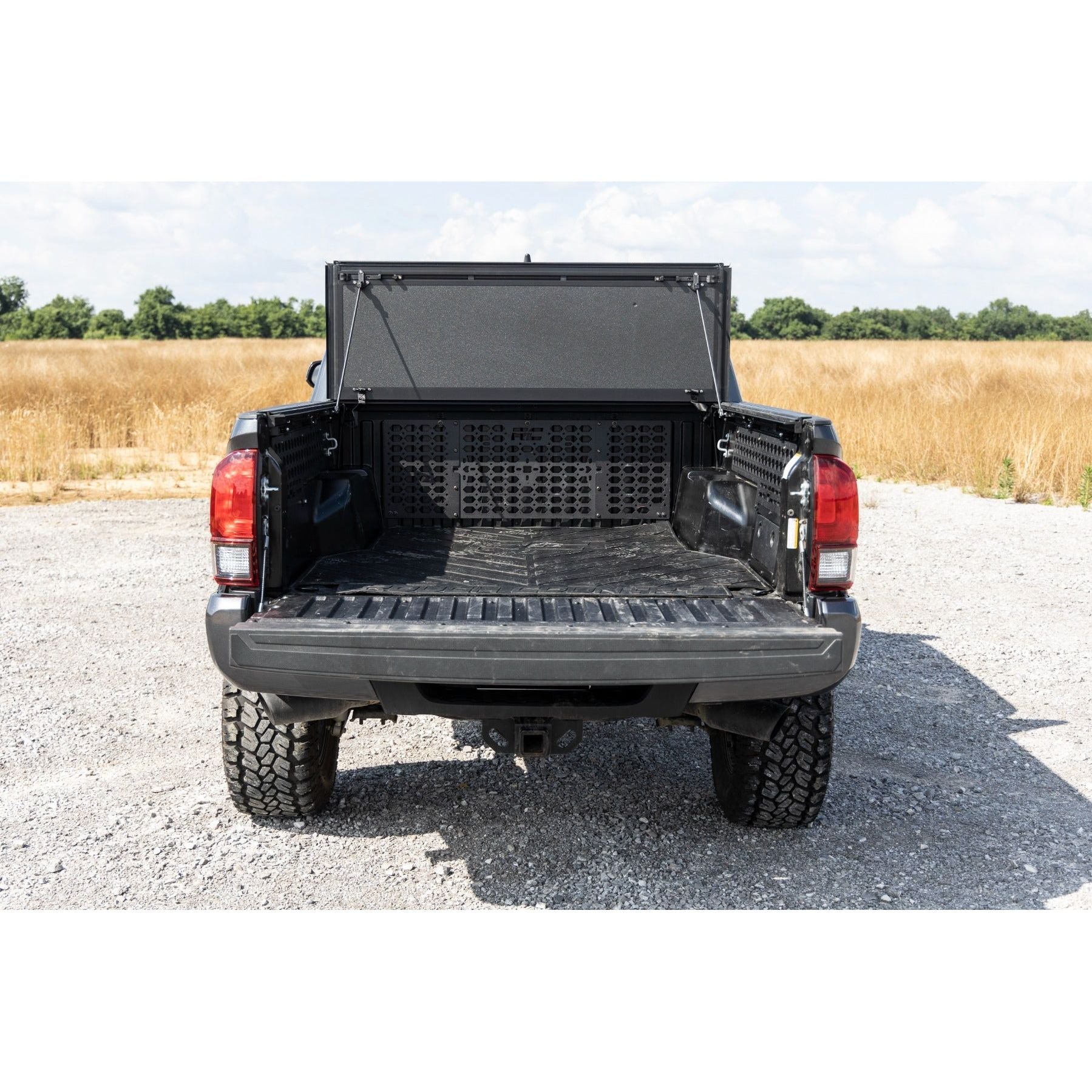 Rough Country Hard Tri-Fold Flip Up Bed Cover Toyota Tacoma 2WD/4WD (16-23)