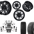 6 inch Bundle w/ 20x10 Blacked Out Wheels and 35in Hercules RT1 Tires - 4wd - 4.3 5.3 6.2 Engine
