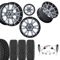 3.5 Inch Lift M1 Bundle w/ 22x10 Black Chrome Wheels & 33in Toyo AT3 Tires - 2wd/4wd