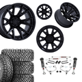 3 inch M1 Bundle w/ 20x10 Black Wheels & 33in Nitto Ridge Grapplers - 4wd