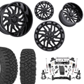 7 inch Lift N3 Bundle w/ 22x12 Gloss Black Wheels - 35in Toyo R/T Tires - 4wd