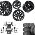 6 inch Bundle w/ 22x12 Gloss Black Wheels & 35in Nitto Ridge Grapplers - 4wd - 4.3 5.3 6.2 Engine