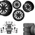 6 inch Bundle w/ 22x12 Gloss Black Wheels & 35in Nitto Ridge Grapplers - 4wd - 4.3 5.3 6.2 Engine