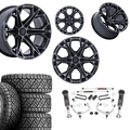 3 inch M1 Bundle w/ 22x10 Black Tinted Wheels - 33in Nitto Recon Grapplers - 4wd