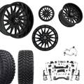 6 inch N3 Bundle w/ 22x10 Gloss Black Wheels - 35in Hercules TT1s - Upper Control Arms -4wd