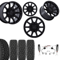 3.5 Inch Lift M1 Bundle w/ 22x10 Matte Black Wheels & 33in Toyo AT3 Tires - 2wd/4wd