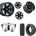 3.5 inch Lift M1 Bundle w/ 20x9 Gloss Black Wheels - 33in Toyo AT3 Tires - 4wd (14-18)