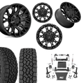 6 inch Bundle w/ 22x12 Blacked Out Wheels and 35in Toyo AT3 Tires - 2wd