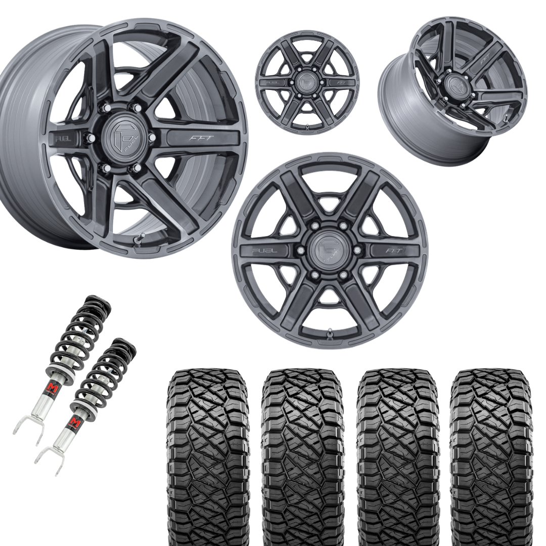 2 in Level Bundle w/ 20x10 Platinum Wheels & 33in Nitto Ridge Grapplers - 2wd/4wd