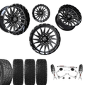 3.5 Inch Lift N3 Bundle w/ 22x10 Black Milled Wheels & 33in Hercules RT1 - 2wd/4wd