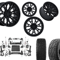6 inch Bundle w/ 20x10 Satin Black Wheels and 35in Hercules RT1 Tires - 4wd - 2.7 or 3.0 Engines