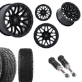 2 inch N3 Level Bundle w/ 20x10 Satin Black Wheels & 33in Hercules RT1 Tires - 2wd